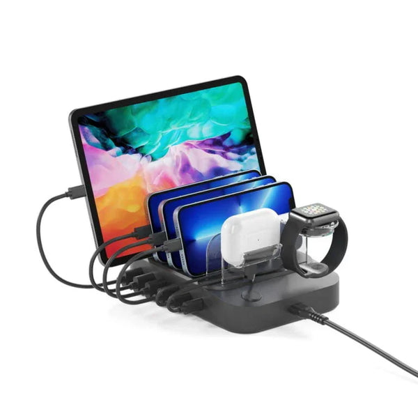Moovy 6-in-1 mobile phone and tablet charging station | Family station